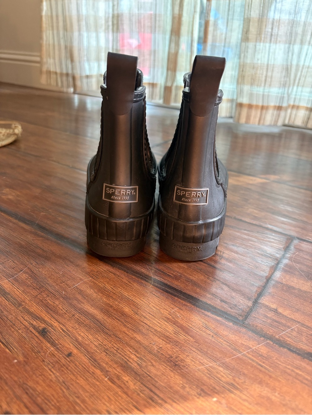 Sperry Torrent Matte Black Rubber Rain Boots